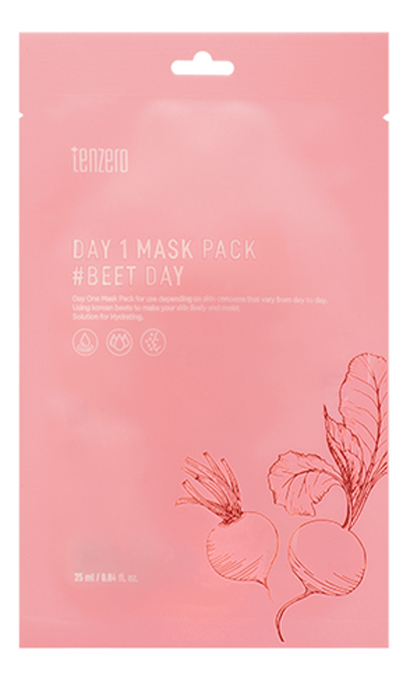 Тканевая маска с экстрактом свеклы Day 1 Mask Pack Beet Day 25мл