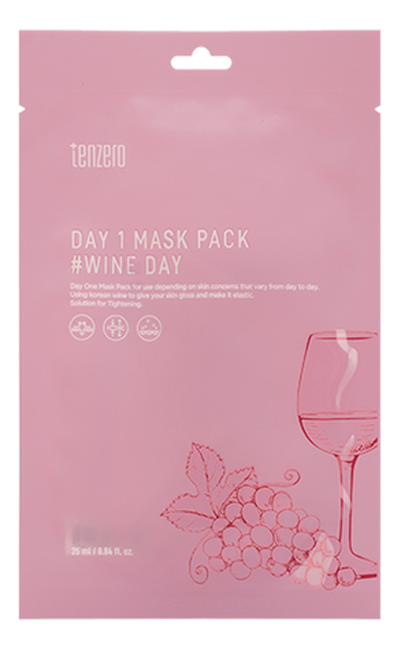 Тканевая маска с экстрактом вина Day 1 Mask Pack Wine Day 25мл