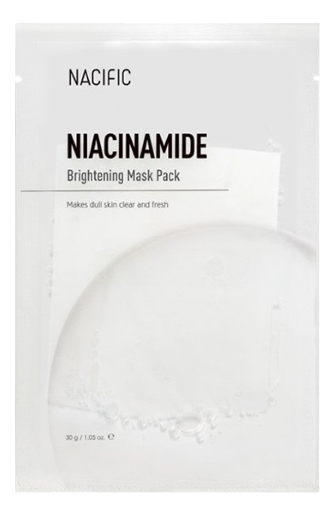 осветляющая тканевая маска для лица niacinamide brightening mask pack 30г маска 1шт Осветляющая тканевая маска для лица Niacinamide Brightening Mask Pack 30г: Маска 1шт