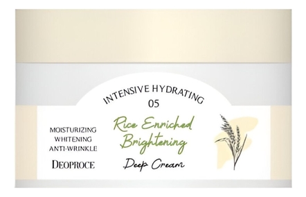 Deoproce Осветляющий крем для лица с экстрактами злаковых культур Rice Enriched Brightening Cream 100г