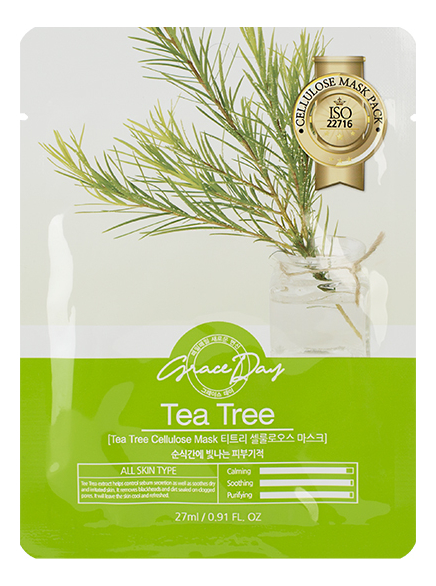 Тканевая маска для лица Tea Tree Cellulose Mask 27мл: Маска 1шт