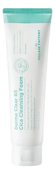 Очищающая пенка для умывания с экстрактом центеллы азиатской Derma Clear B5 Cica Cleansing Foam 150мл пенка для умывания с экстрактом центеллы азиатской relaxing cica cleansing foam 150мл