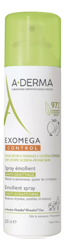 Смягчающий спрей-эмолент для лица и тела Exomega Control Spray Emollient: Спрей-эмолент 200мл