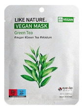 Eyenlip Тканевая маска для лица с экстрактом зеленого чая Like Nature Vegan Mask Green Tea 25мл