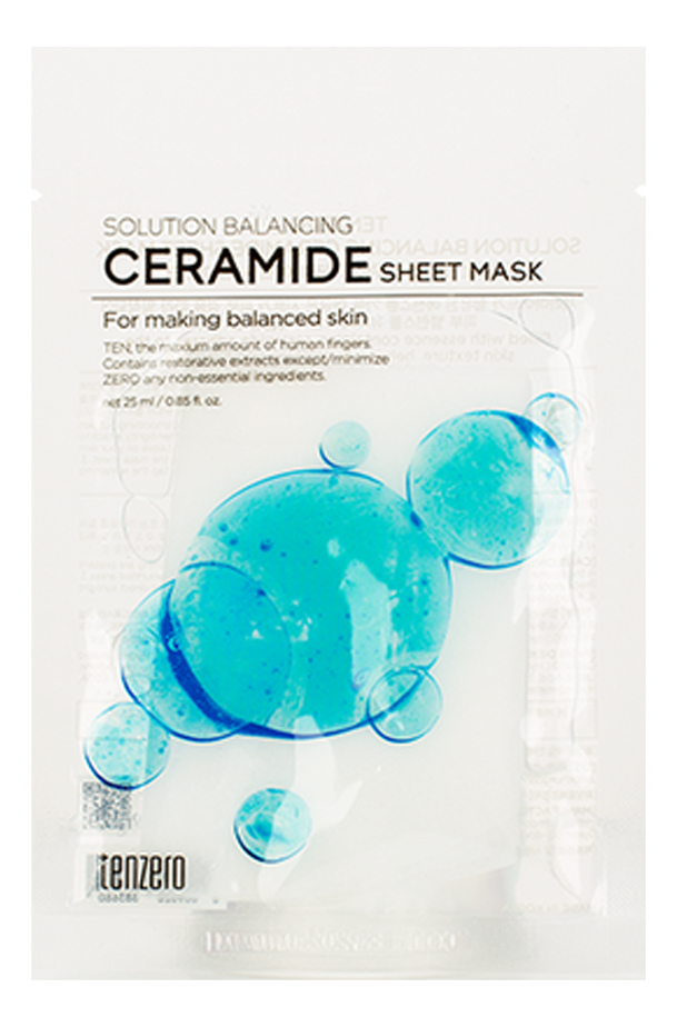 TENZERO тканевая маска с керамидами solution balancing ceramide sheet ...