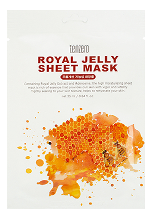 Тканевая маска с экстрактом маточного молочка Royal Jelly Sheet Mask 25мл natureby маска тканевая с экстрактом пчелиного маточного молочка royal jelly essence mask sheet 5 штук