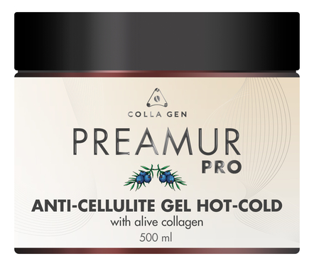 COLLA GEN Антицеллюлитное обертывание для тела Intensive Preamur Pro Anti-Cellulite Gel Hot-Cold 500мл