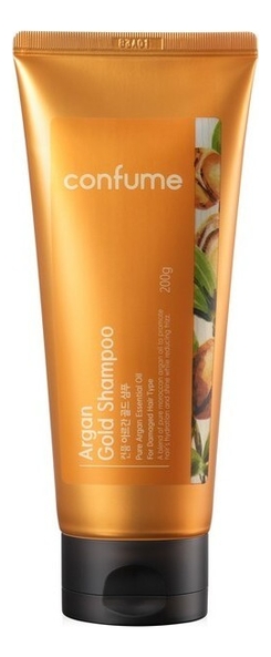 Шампунь для волос с аргановым маслом и золотом Confume Argan Gold Shampoo: Шампунь 200г
