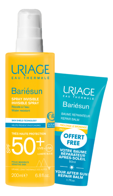 Набор для лица и тела Bariesun солнцезащитный невидимый спрей Spray Invisible SPF50 200мл бальзам после солнца Baume Reparateur 50мл 2425₽