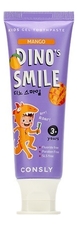 Consly Гелевая зубная паста c ксилитом и вкусом манго от 3 лет Dino's Smile Kids Gel Toothpaste Mango 60г