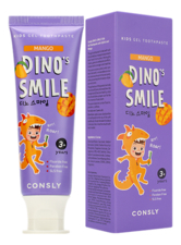 Consly Гелевая зубная паста c ксилитом и вкусом манго от 3 лет Dino's Smile Kids Gel Toothpaste Mango 60г