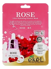 Ekel Тканевая маска для лица с экстрактом розы Rose Ultra Hydrating Essence Mask 25мл