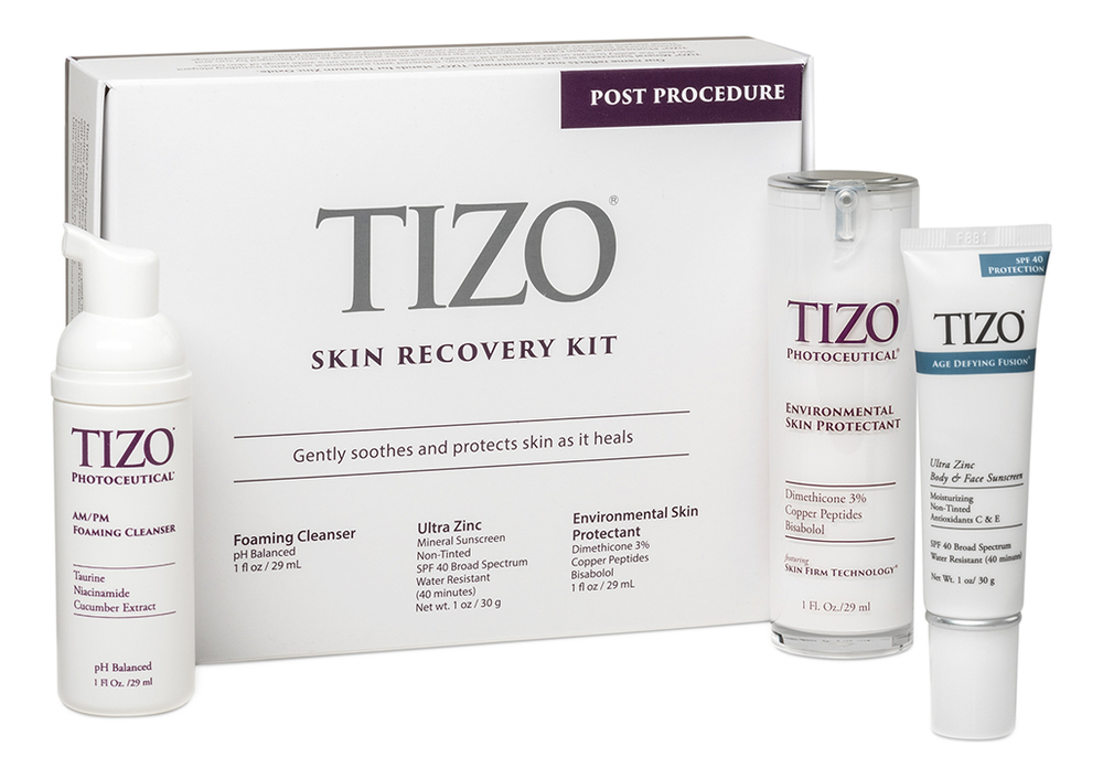 Набор для восстановления кожи после эстетических процедур Post Procedure Skin Recovery Kit (пенка 29мл + солнцезащитный крем д/лица и тела 30мл + защитный крем 29мл)