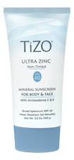 TIZO Солнцезащитный крем для лица и тела Ultra Zinc Mineral Sunscreen For Body & Face SPF40 100г