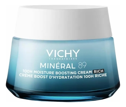 Vichy Интенсивно увлажняющий крем для сухой кожи лица Mineral 89 Creme Boost D`hydratation 100H Riche 50мл