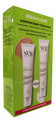 Набор для лица Комплексный уход Актив Sebiaclear 2*40мл (гель Active Gel + крем Active Teinte)
