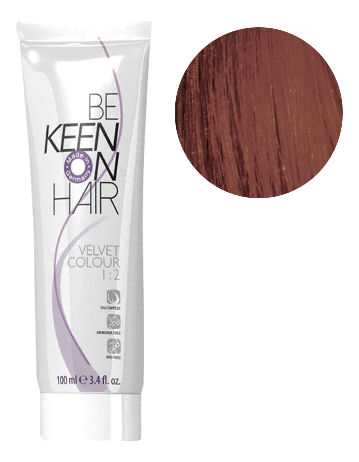 Стойкая крем-краска для волос без аммиака Velvet Color 100мл: 6.44 Dunkelblond Kupfer-Inten