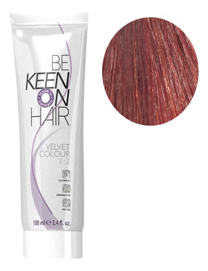 Стойкая крем-краска для волос без аммиака Velvet Color 100мл: 7.45 Mittelblond Kupfer-Rot