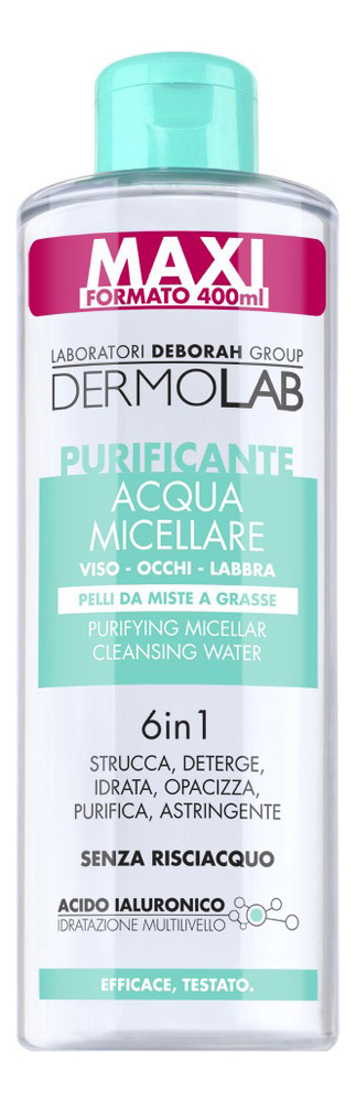 Мицеллярная вода для лица Dermolab Purifying Micellar Cleansing Water 6 in 1 400 мл мицеллярная вода dermolab moisturizing micellar cleansing water 6 in 1 увлажняющая 400 мл 100388