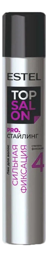 Лак для волос сильная фиксация Top Salon Pro. Стайлинг 400мл лак для волос estel top salon pro стайлинг сильная фиксация 400 мл