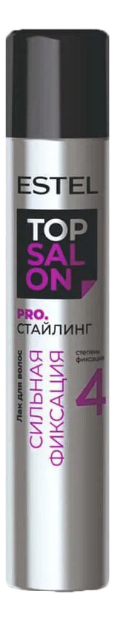 Лак для волос сильная фиксация Top Salon Pro. Стайлинг 400мл