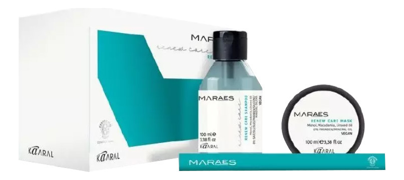 Набор для тусклых и поврежденных волос Maraes Renew Care (восстанавливающий шампунь 100мл + маска 100мл) набор для кудрявых и волнистых волос maraes curly care восстанавливающий шампунь 100мл маска 100мл