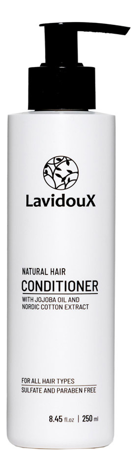 Кондиционер для волос с экстрактом скандинавского хлопка Natural Hair Conditioner 250мл