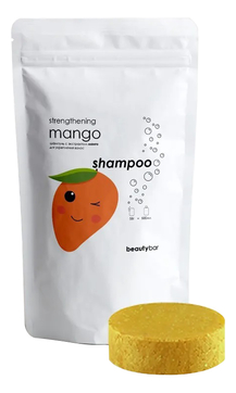 Твердый шампунь для прочности волос с маслом косточек манго Mango Shampoo 50г