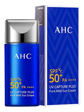 AHC Легкий солнцезащитный крем для лица UV Capture Plus Pure Mild Sun Cream SPF50+ PA++++ 50мл
