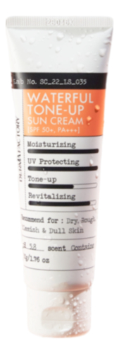 Солнцезащитный крем для лица с экстрактом облепихи Waterful Tone-Up Sun Cream SPF50+ PA+++: Крем 50г