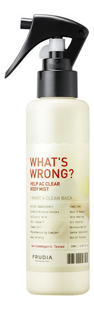 

Спрей-мист от высыпаний на теле What's Wrong Help AC Clear Body Mist 150мл