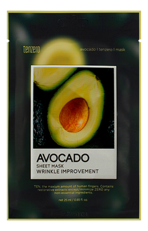 Тканевая маска для лица с экстрактом авокадо Avocado Sheet Mask 25мл тканевая маска с экстрактом авокадо solution nourishing avocado sheet mask 25мл