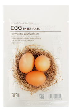 Тканевая маска для сужения пор Solution Firming Egg Sheet Mask 25мл
