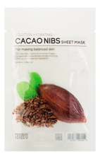 TENZERO Тканевая маска для лица с экстрактом какао Solution Hydrating Cacao Nibs Sheet Mask 25мл