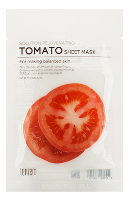 Тканевая маска для лица с экстрактом томата Solution Rejuvenating Tomato Sheet Mask 25мл