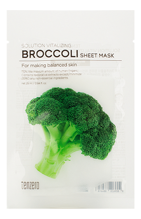 тканевая маска для лица с экстрактом брокколи solution vitalizing broccoli sheet mask 25мл Тканевая маска для лица с экстрактом брокколи Solution Vitalizing Broccoli Sheet Mask 25мл