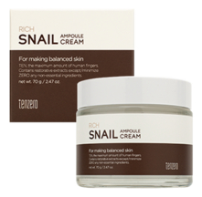 TENZERO Ампульный крем для лица, шеи и зоны декольте с муцином улитки Rich Snail Ampoule Cream 70г