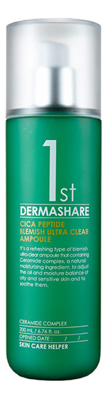 Эссенция для лица с экстрактом центеллы азиатской и пептидами 1st Cica Peptide Blemish Ultra Clear Ampoule 200мл