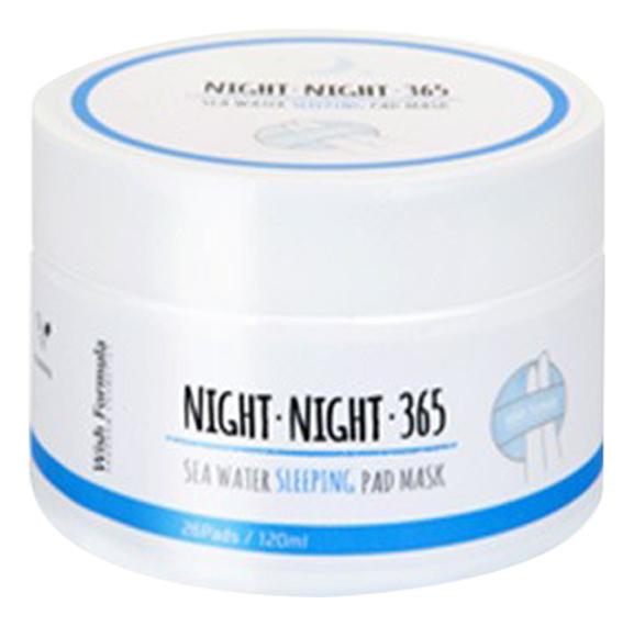 Высококонцентрированные увлажняющие питательные диски для лица Night Night 365 Sea Water Sleeping Pad Mask 120мл