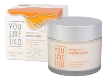 Yousmetica Восстанавливающий крем с пробиотиками и витамином С Probiotic + C Renewal Cream 50г