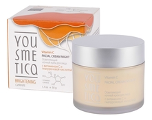 Yousmetica Осветляющий ночной крем для лица с витамином С и гиалуроновой кислотой Vitamin C Facial Cream Night 50г