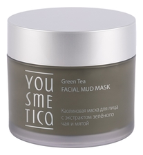 Yousmetica Каолиновая маска для лица с экстрактом зеленого чая и мятой Green Tea Facial Mud Mask 60г
