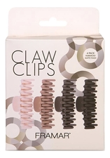 Framar Зажим-скраб для волос Claw Clips Neutral 4шт