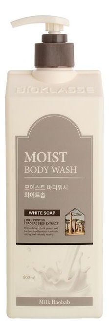 Гель для душа с ароматом белого мыла Moist Body Wash White Soap: Гель 800мл