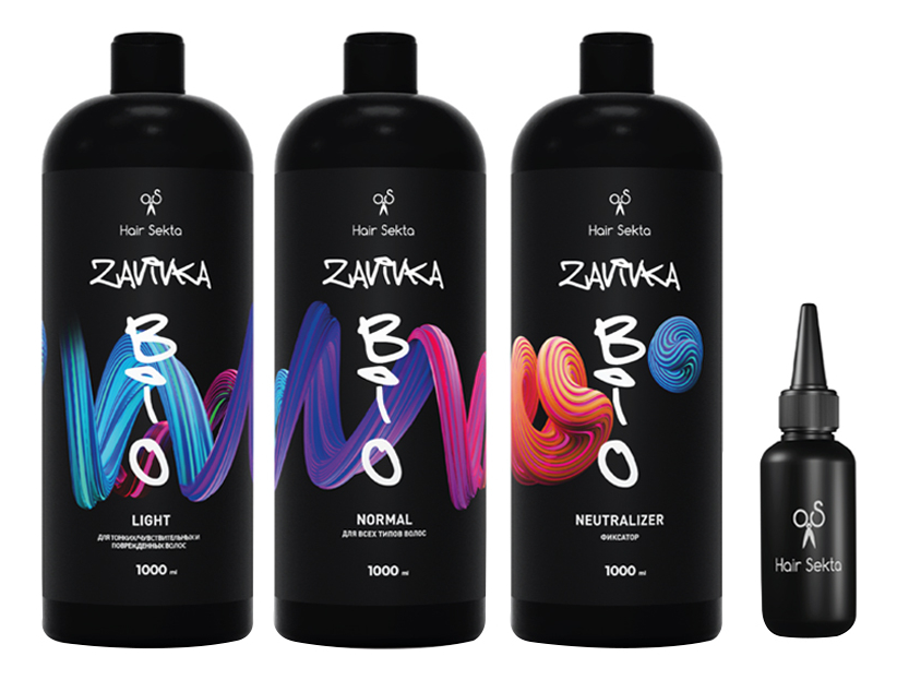 цена Набор для завивки волос Bio Zavivka (Light 1000мл + Normal 1000мл + Neutralizer 1000мл + флакон с аппликатором 100мл)