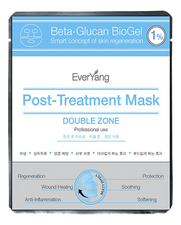 EverYang Успокаивающая послепроцедурная тканевая маска для лица с бета-глюканом Beta-Glucan BioGel 1% Post-Treatment Mask 1шт