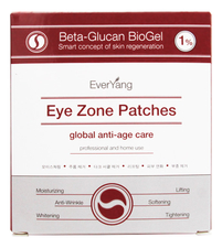 EverYang Омолаживающие патчи для области вокруг глаз с бета-глюканом Beta-Glucan BioGel 1% Eye Zone Patches 5*2шт