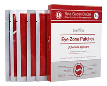 EverYang Омолаживающие патчи для области вокруг глаз с бета-глюканом Beta-Glucan BioGel 1% Eye Zone Patches 5*2шт