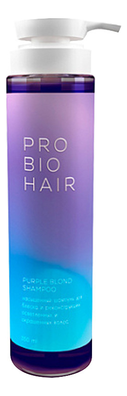 Оттеночный шампунь для осветленных волос Pro Bio Hair Purple Blond Shampo 350мл
