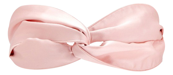 Повязка на голову с узлом из натурального шелка Ayris Silk: Розовая пудра